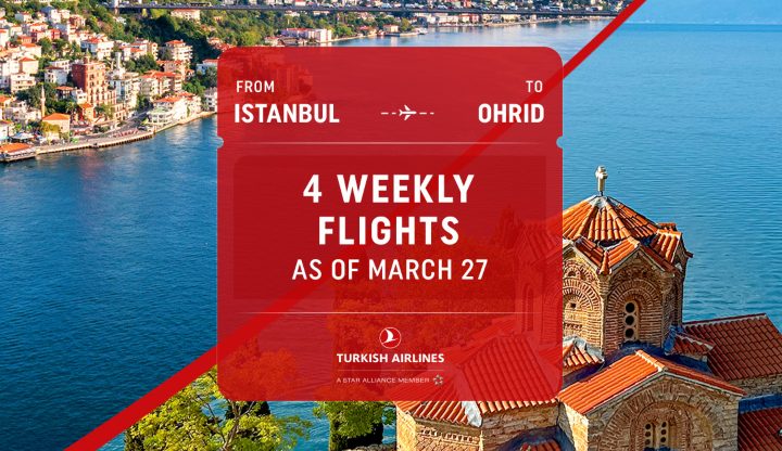 Turkish Airlines започна да ја промовира авиолинијата Истанбул – Охрид