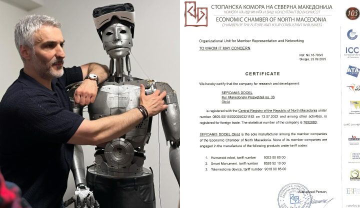 Друштвото за истражување и развој „Сефиданис” доби официјален Сертификат од Стопанската комора на Македонија