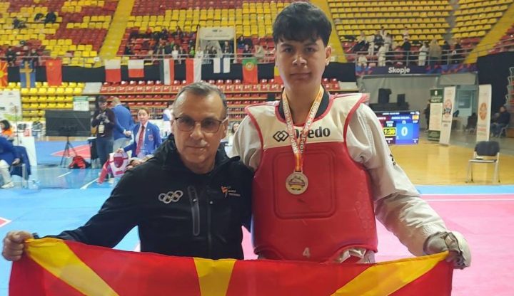 Ненад Целески од Таеквондо клубот „Хваранг Фист“ освои сребро на меѓународниот турнир „Скопје Опен“ 2026